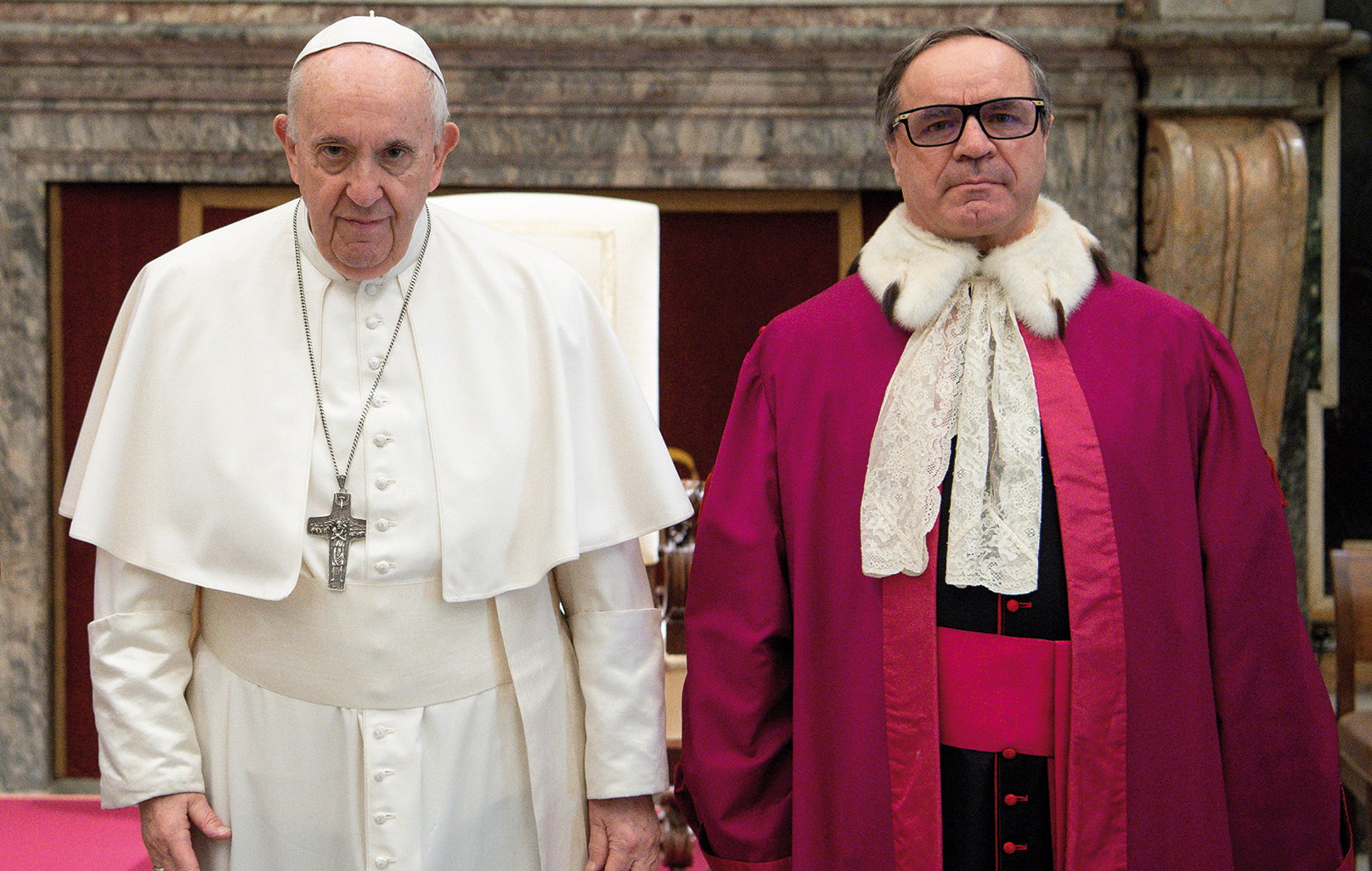 Alejandro Arellano, junto al Papa Francisco.