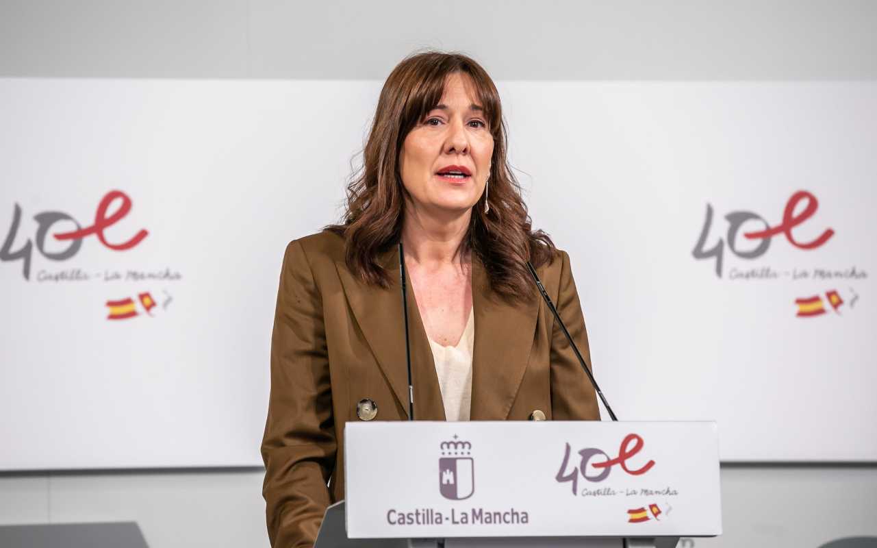 La portavoz del Gobierno de Castilla-La Mancha, Blanca Fernández.