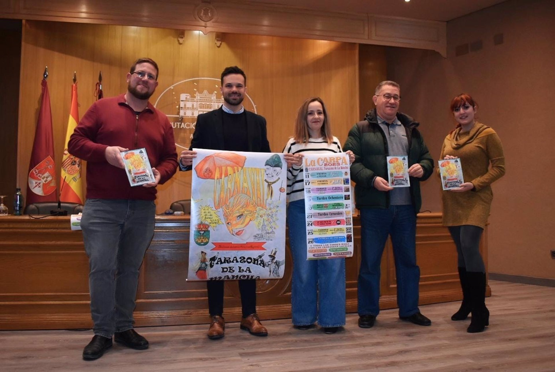 Presentación del Carnaval de Tarazona de la Mancha en la Diputación de Albacete.