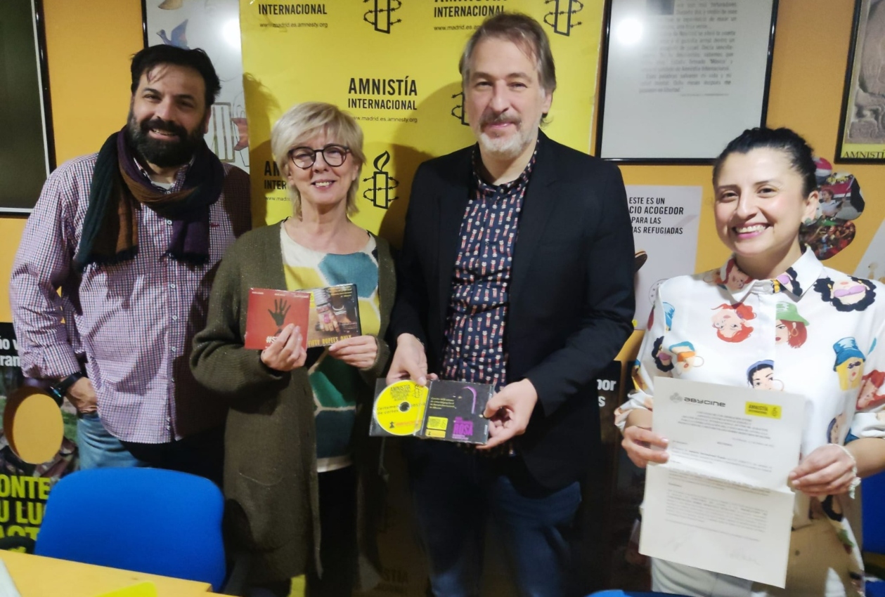 La Fundación Abycine-AB Audiovisual y Amnistía Internacional España firman un convenio de colaboración.