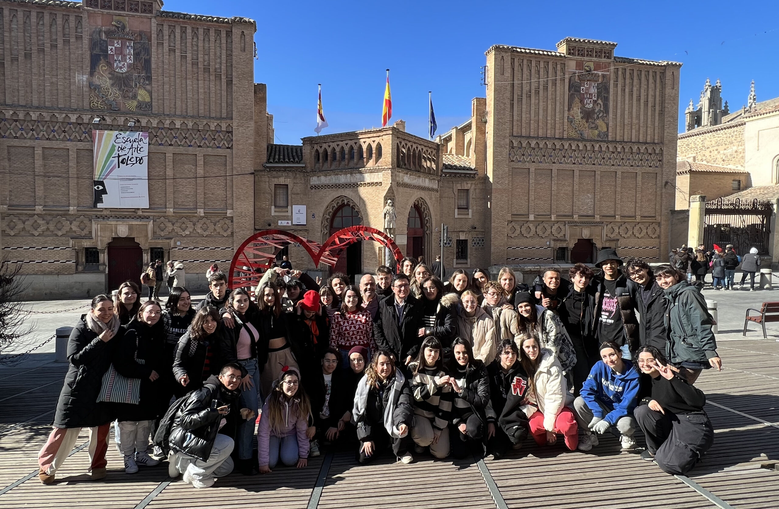 El corazón rojo se encuentra en el casco histórico de Toledo.