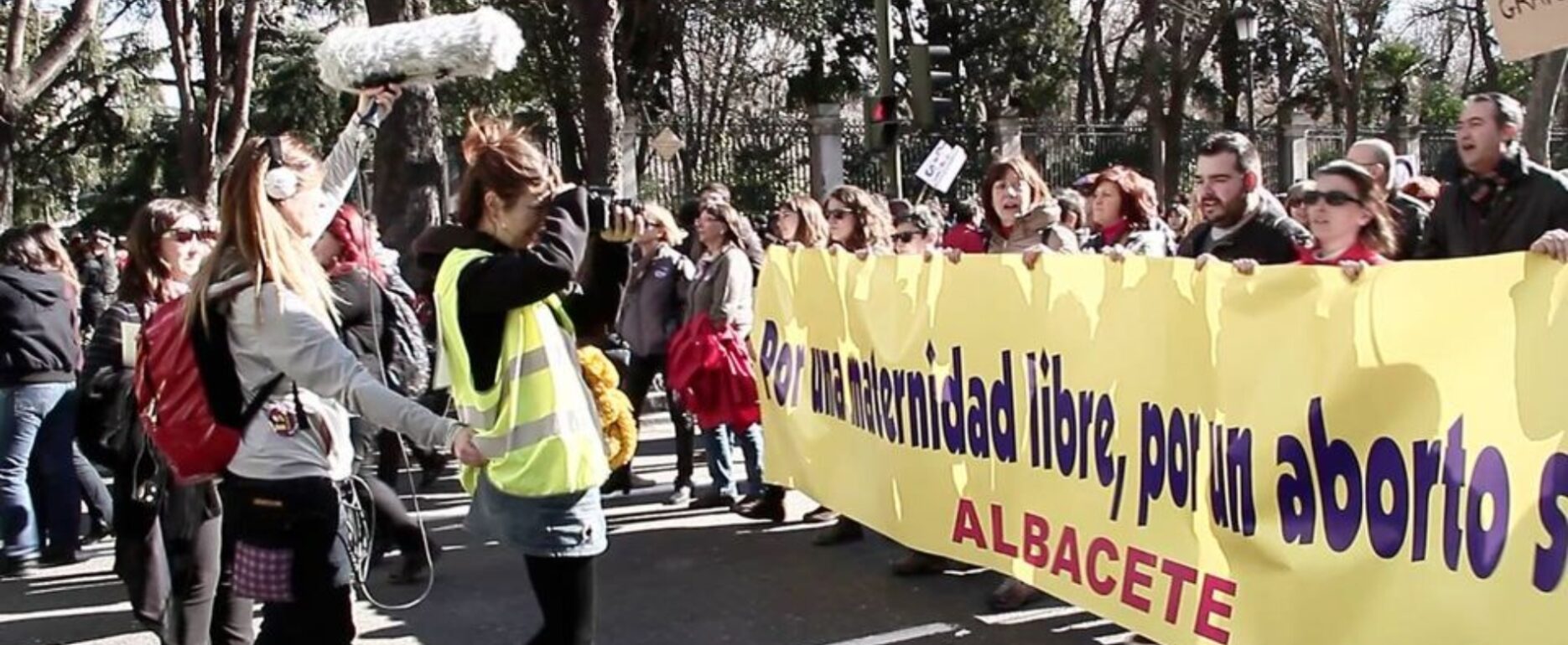 Imagen de archivo de una manifestación a favor del derecho al aborto en Albacete.