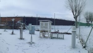 Este era el aspecto la estación de Molina de Aragón. Foto: Aemet.