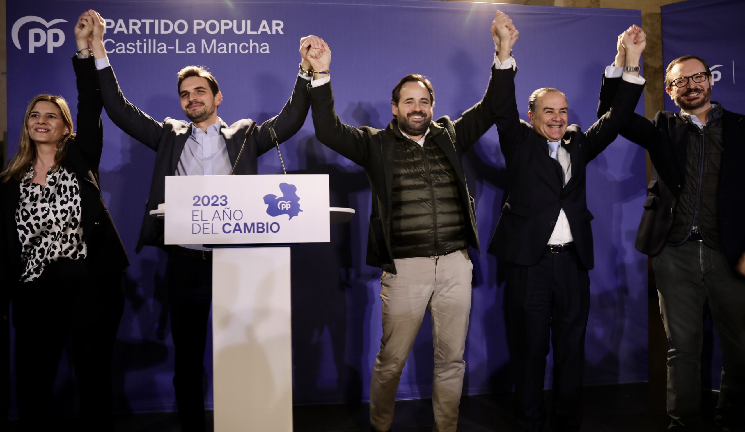 Carolina Agudo, Santi Serrano, Paco Núñez, José Julián Gregorio y Javier Maroto.