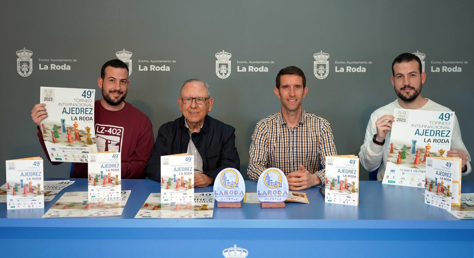 Presentan el 49º Torneo Internacional de Ajedrez en el Ayuntamiento de La Roda, Albacete.