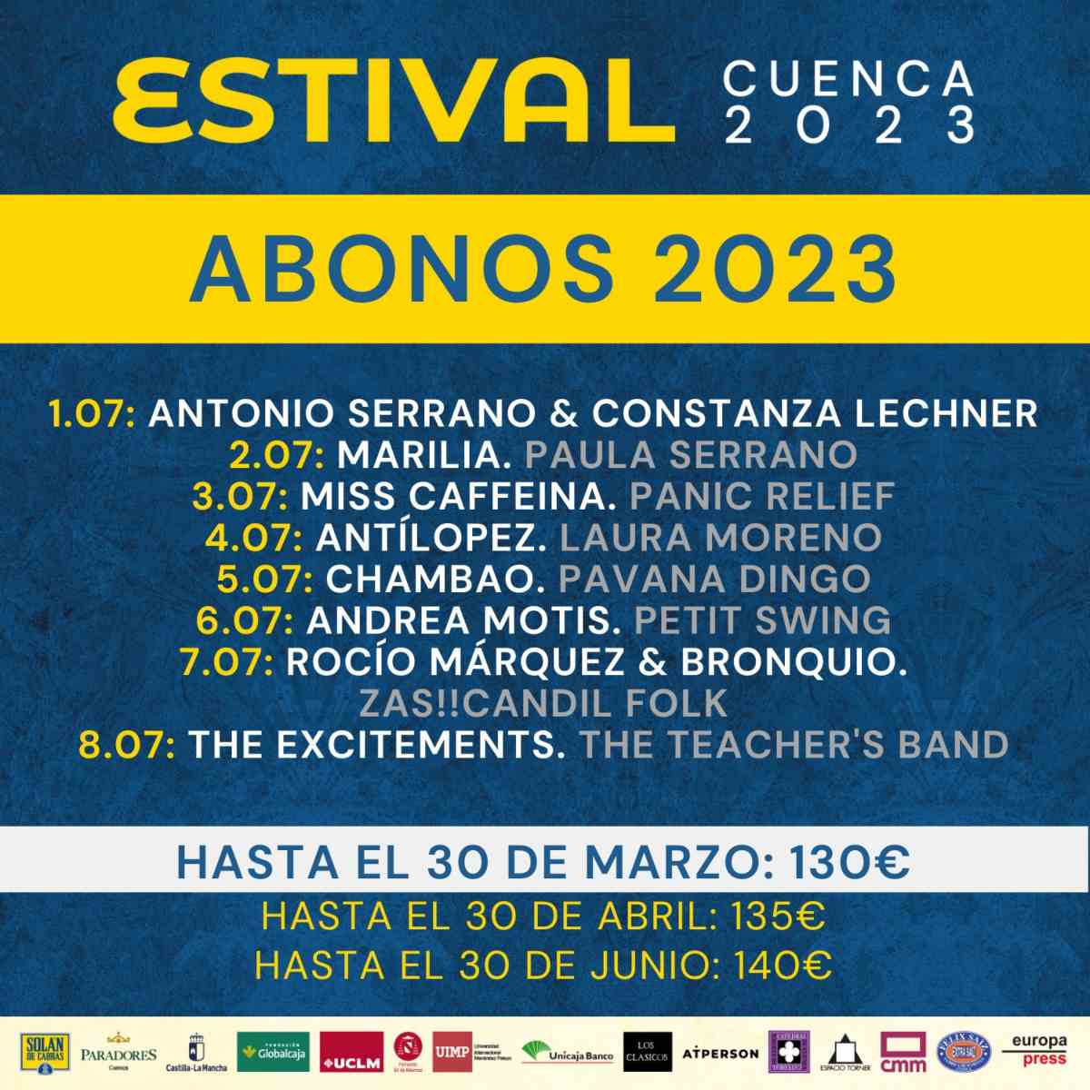 Salen a la venta las entradas para el Estival Cuenca 2023 - ENCLM