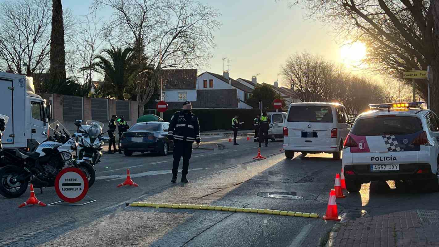 Imagen de archivo de un control de alcoholemia de la Policía Local de Ciudad Real.