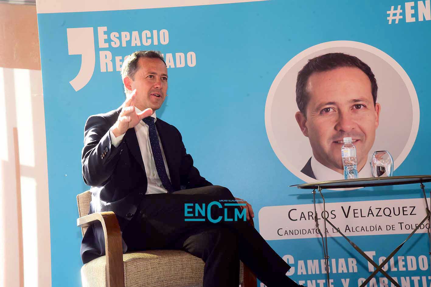 El candidato del PP a la Alcaldía de Toledo, Carlos Velázquez. Foto: Rebeca Arango.