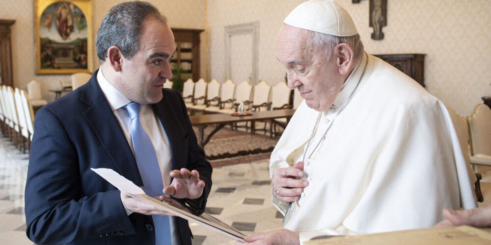 Fernando Redondo fue recibido en audiencia privada por el Papa Francisco.