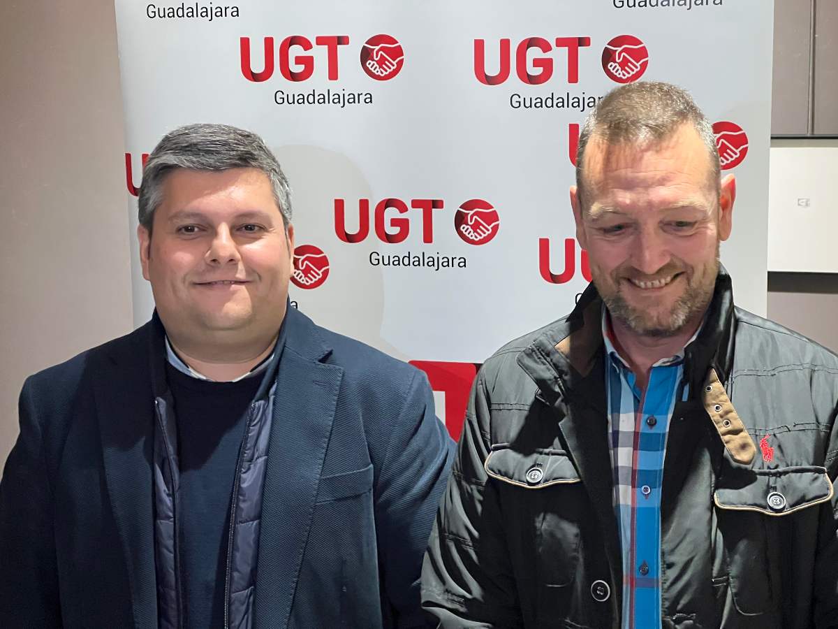 Luis Manuel Monforte, secretario general de UGT CLM y Alejandro Coracho, nuevo secretario UGT en Guadalajara