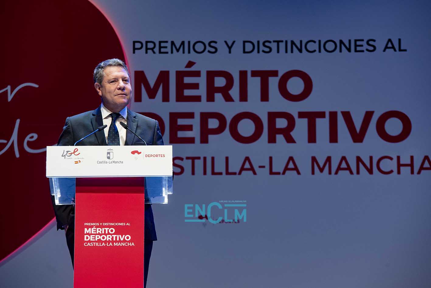 Emiliano García-Page presidió en Guadalajara la Gala de los Premios y Distinciones al Mérito Deportivo de CLM 2022.