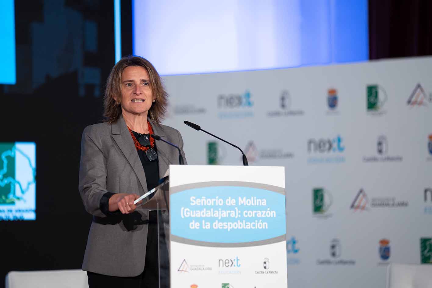 Teresa Ribera (foto de archivo), en el reciente foro Next Educación: "Señorío de Molina (Guadalajara): corazón de la despoblación".