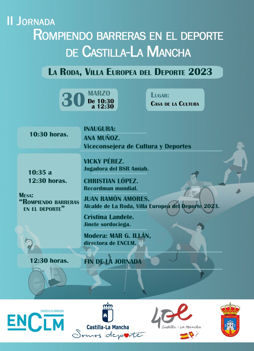 Programa de la Jornada Rompiendo Barreras en el Deporte de CLM.
