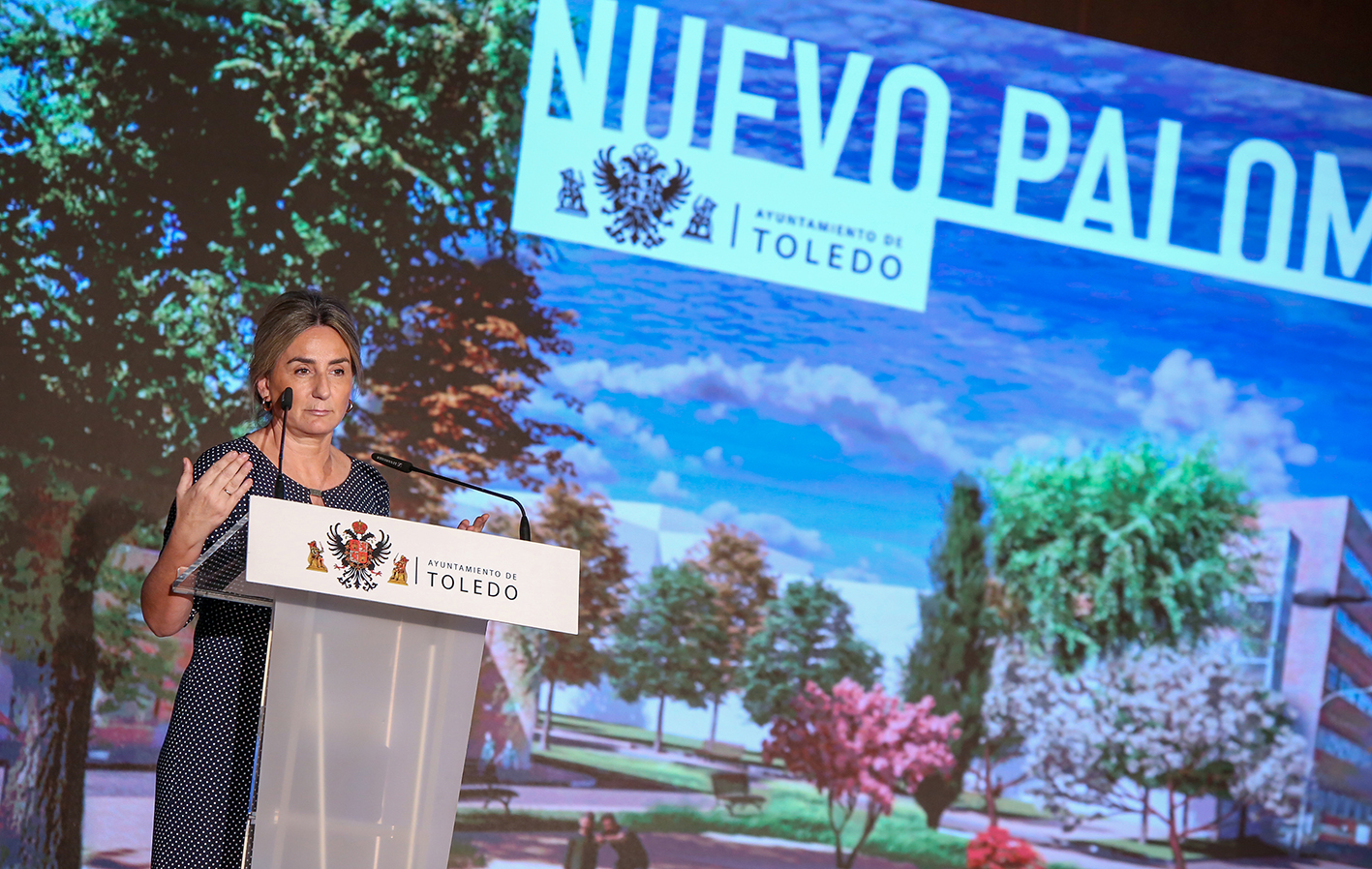 Milagros Tolón, durante la presentación del "Nuevo Palomarejos"