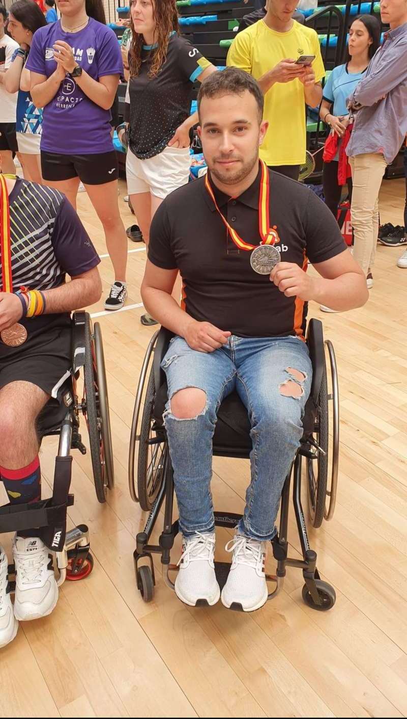 José Luis Tornero, subcampeón de España de bádminton adaptado.