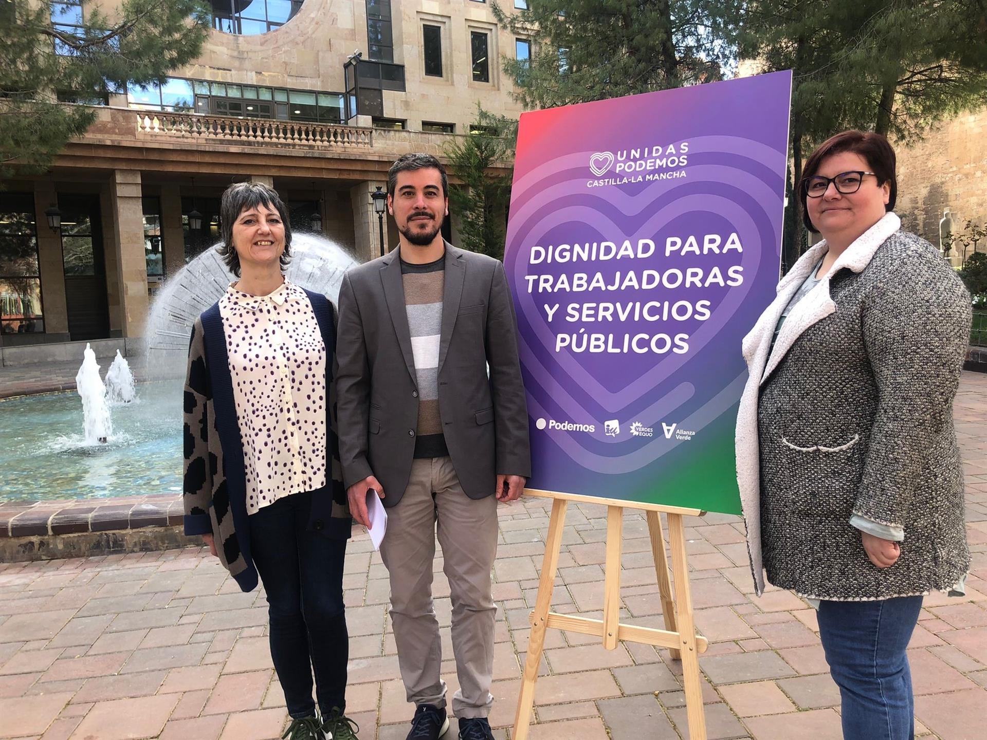 Unidas Podemos presenta en Albacete una de sus propuestas electorales de cara a los comicios de mayo.