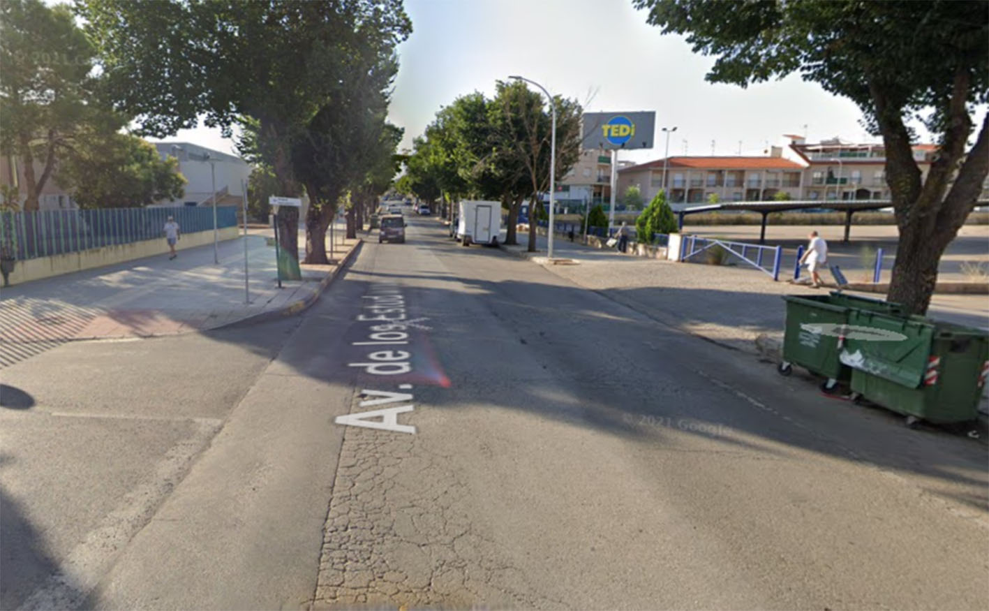 Avenida de los Estudiantes, en Valdepeñas. Foto: Google Maps.