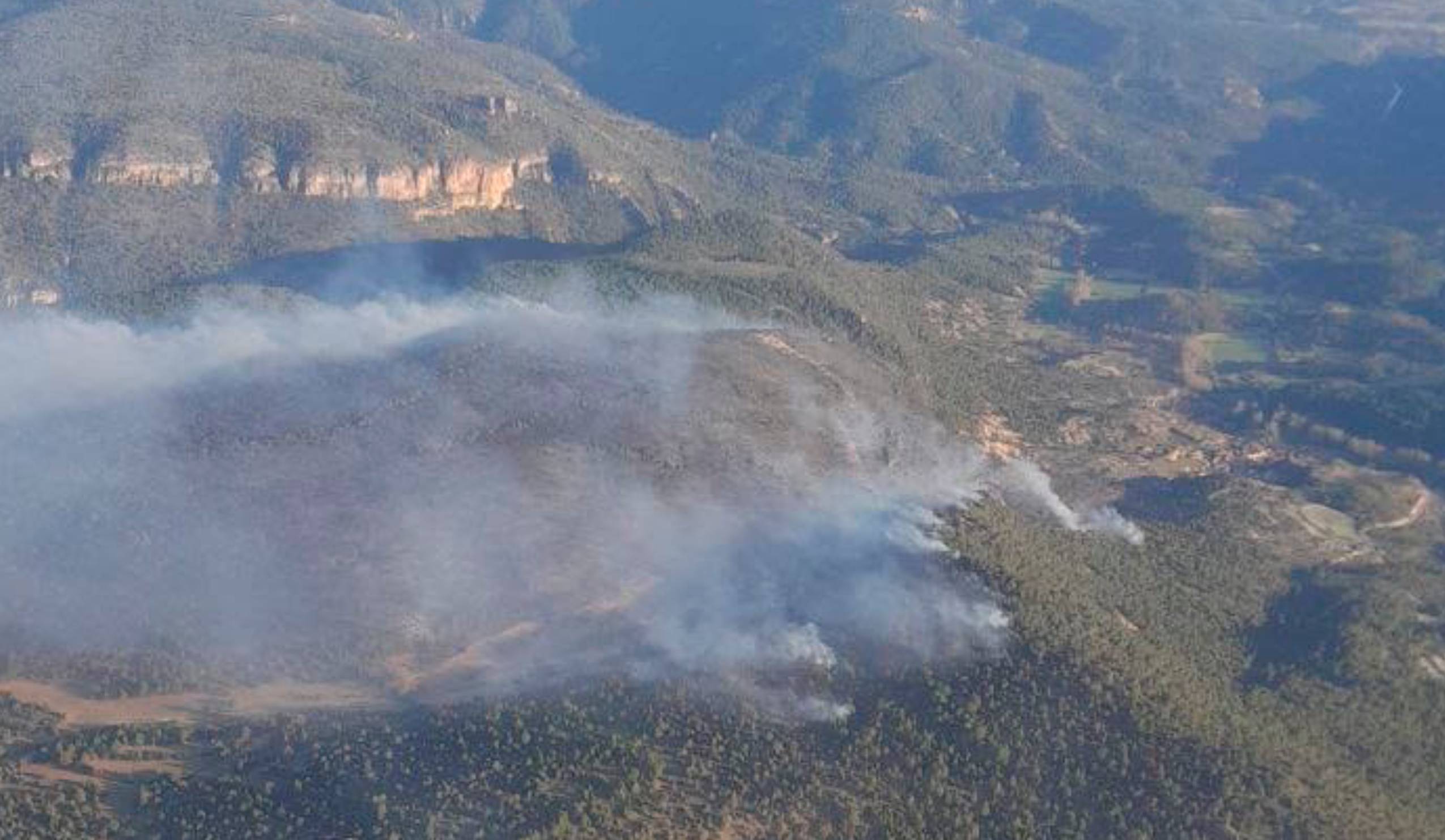 Incendio en Ocentejo (Guadalajara). Fuente: Plan Infocam.