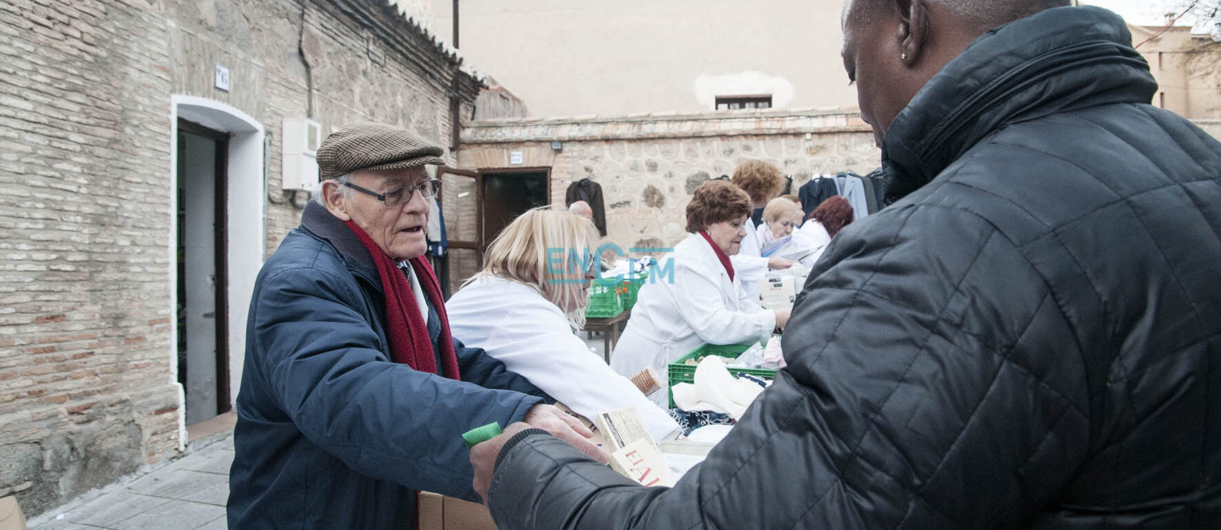 Un reparto de Cipriano y Socorro de los Pobres de enero de 2020.