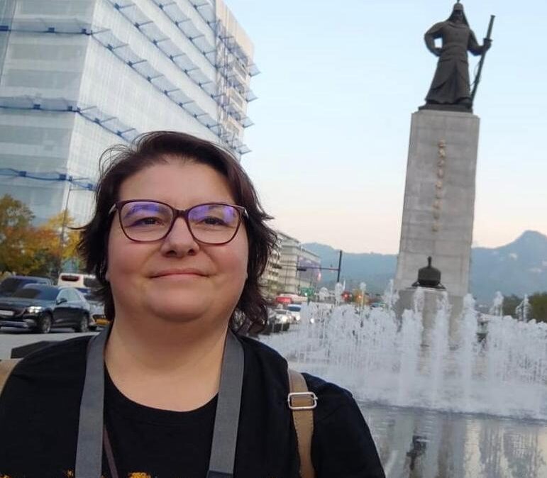 Nieves Navarro durante se viaje a Seúl, Corea del Sur.