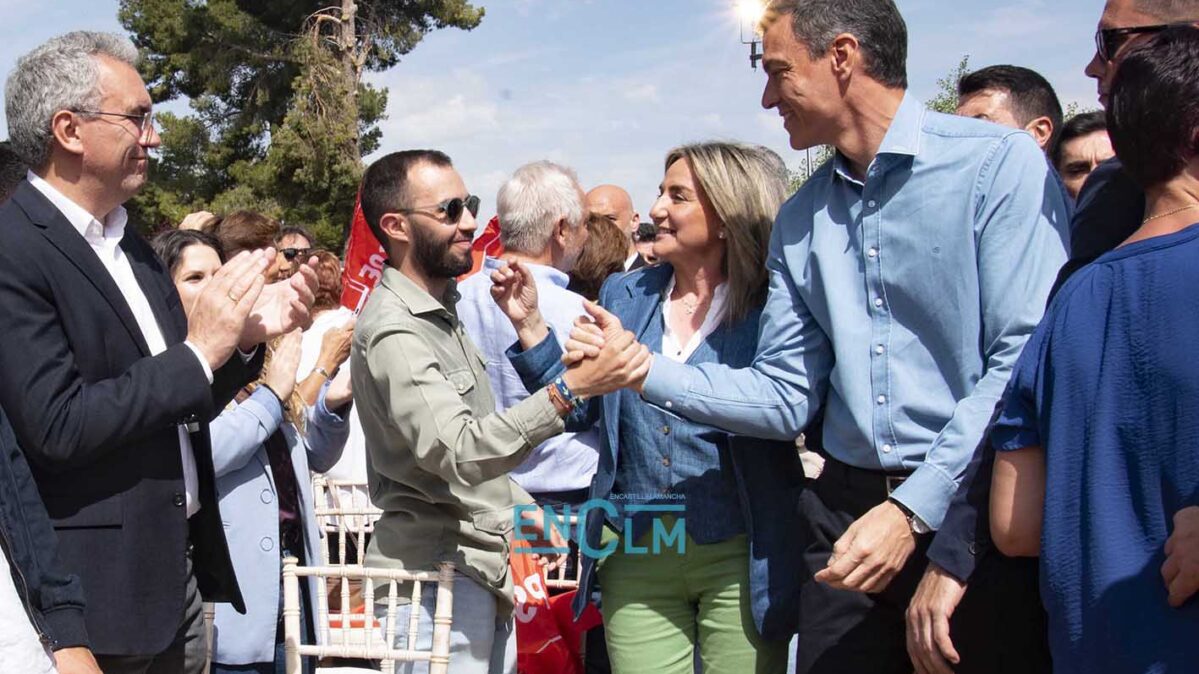 Milagros Tolón y Pedro Sánchez,, en Toledo