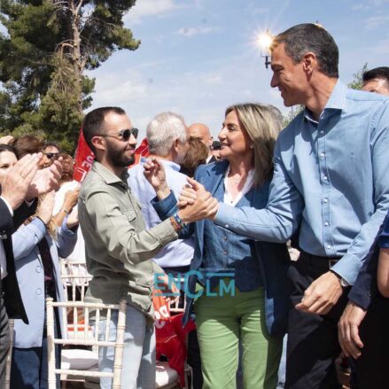 Milagros Tolón y Pedro Sánchez,, en Toledo