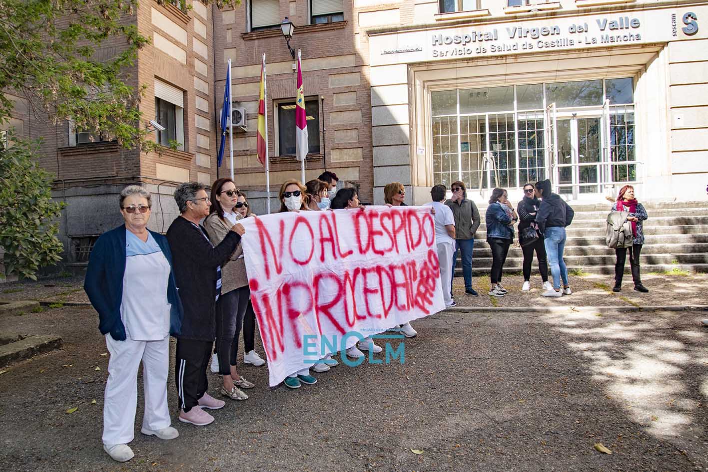 Concentración en el Hospital "Virgen del Valle". Foto: Rebeca Arango.