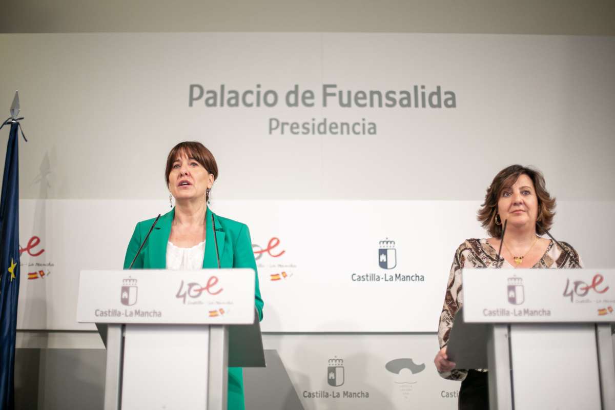 Blanca Fernández (izquierda) y Patricia Franco, dando cuenta de los acuerdos del Consejo de Gobierno.