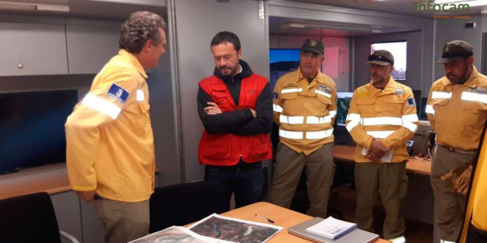 Escudero, durante su visita al puesto avanzado de Ocentejo.