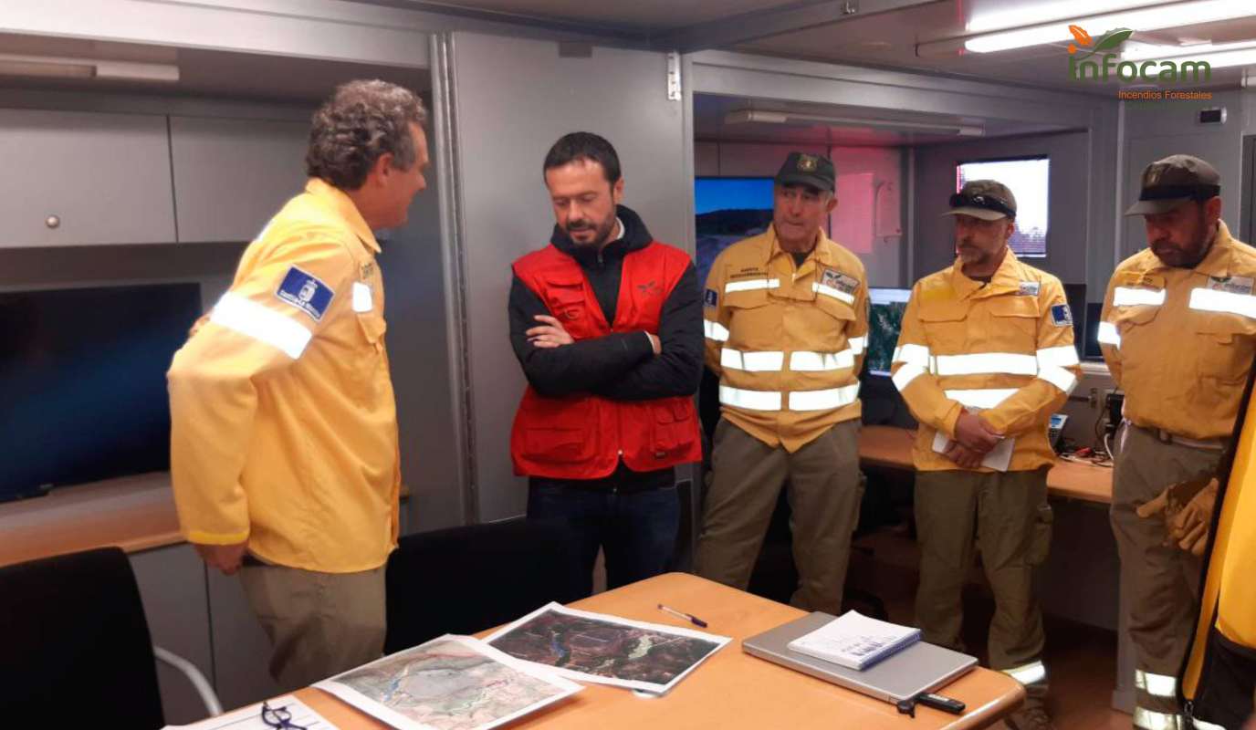 Escudero, durante su visita al puesto avanzado de Ocentejo.