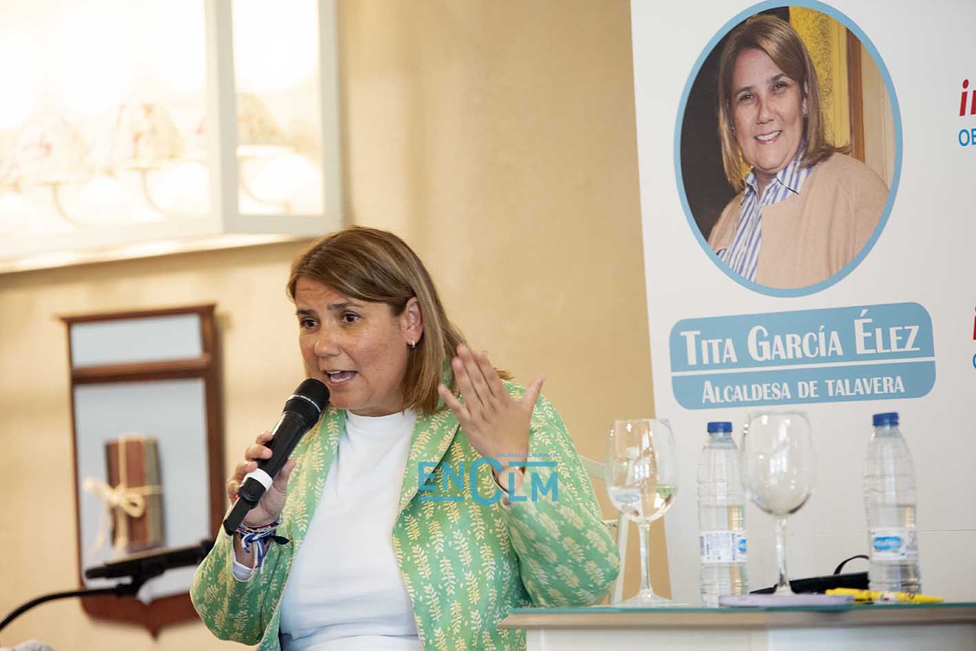 Tita García Élez, alcaldesa de Talavera, en el "Espacio Reservado" de ENCLM. Foto: Rebeca Arango.