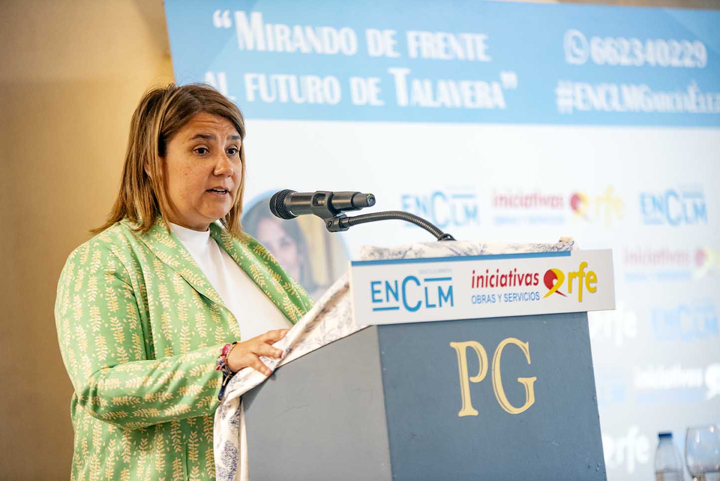 Tita García Élez, alcaldesa de Talavera, en el Espacio Reservado de ENCLM. Foto: Rebeca Arango.