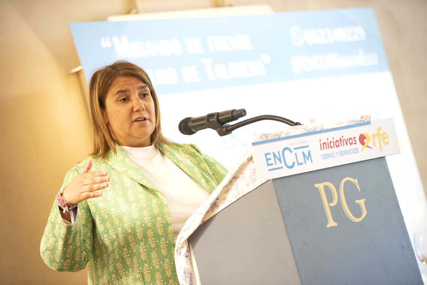 Tita García Élez, alcaldesa de Talavera, en el Espacio Reservado de ENCLM. Foto: Rebeca Arango.