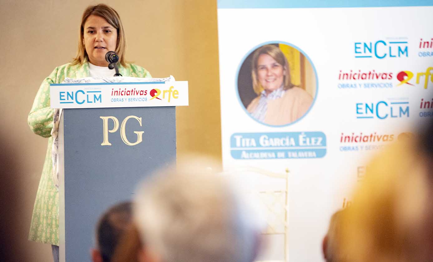 Tita García Élez, alcaldesa de Talavera, en el Espacio Reservado de ENCLM. Foto: Rebeca Arango.