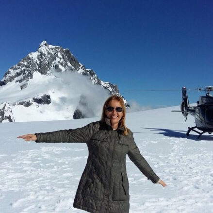 "En las cumbres de Nueva Zelanda. Un viaje a las antípodas, el lugar más alejado de España al que he viajado".