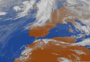 Imagen del Meteosat de la Península Ibérica en las últimas horas.