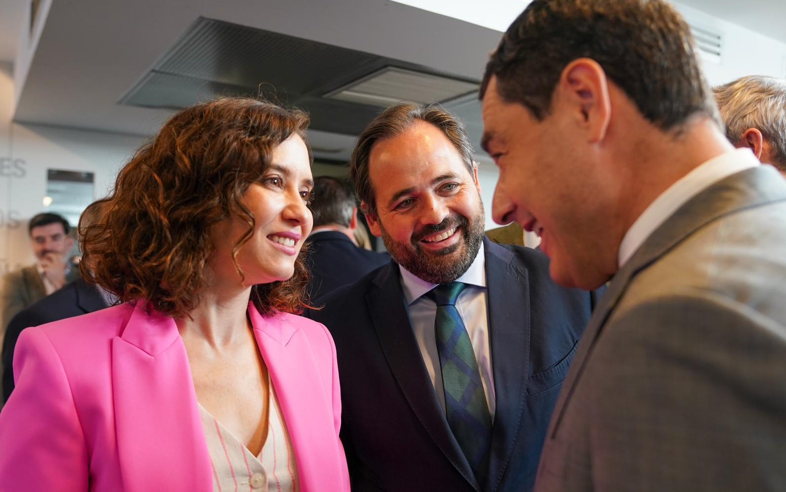 Isabel Díaz Ayuso, Paco Núñez y Moreno Bonilla.