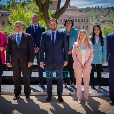 Paco Núñez con los candidatos por la provincia de Guadalajara. Foto: Diego Langreo Serrano.