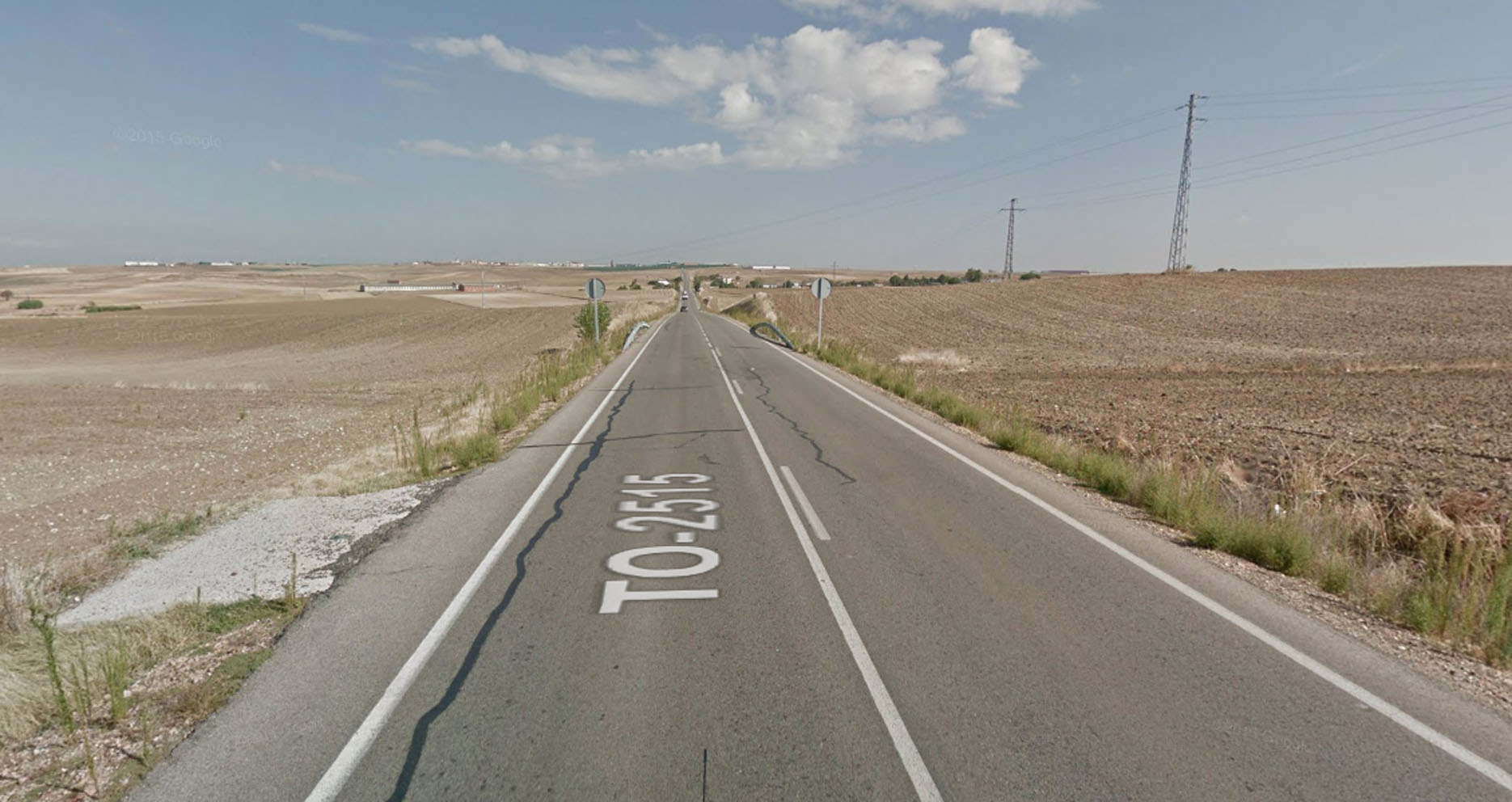 El accidente se produjo en la carretera que une Recas y Lominchar. Foto: Google Maps.