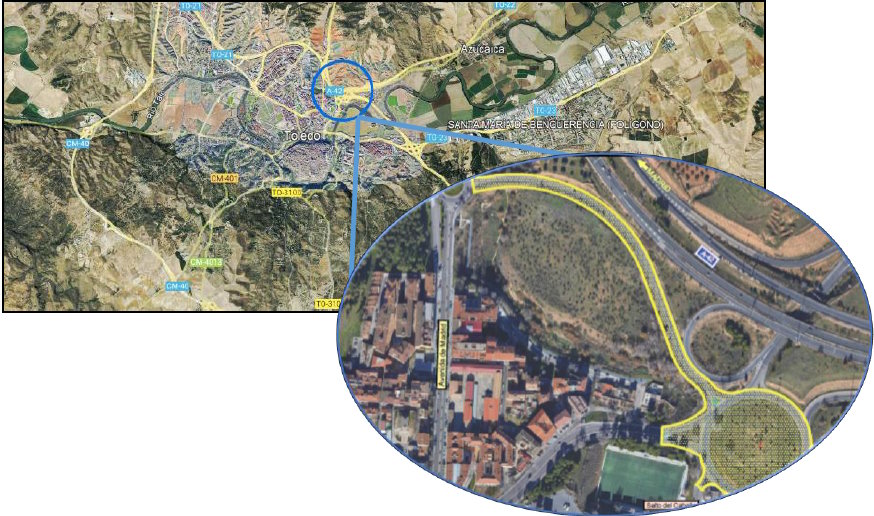 La mejora será en la carretera TO-22, entre la avenida de Madrid y la glorieta del Salto del Caballo.