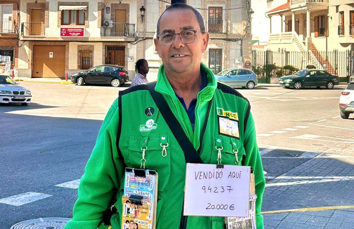 Ángel Correas Recio, vendedor de la ONCE en Recas (Toledo).
