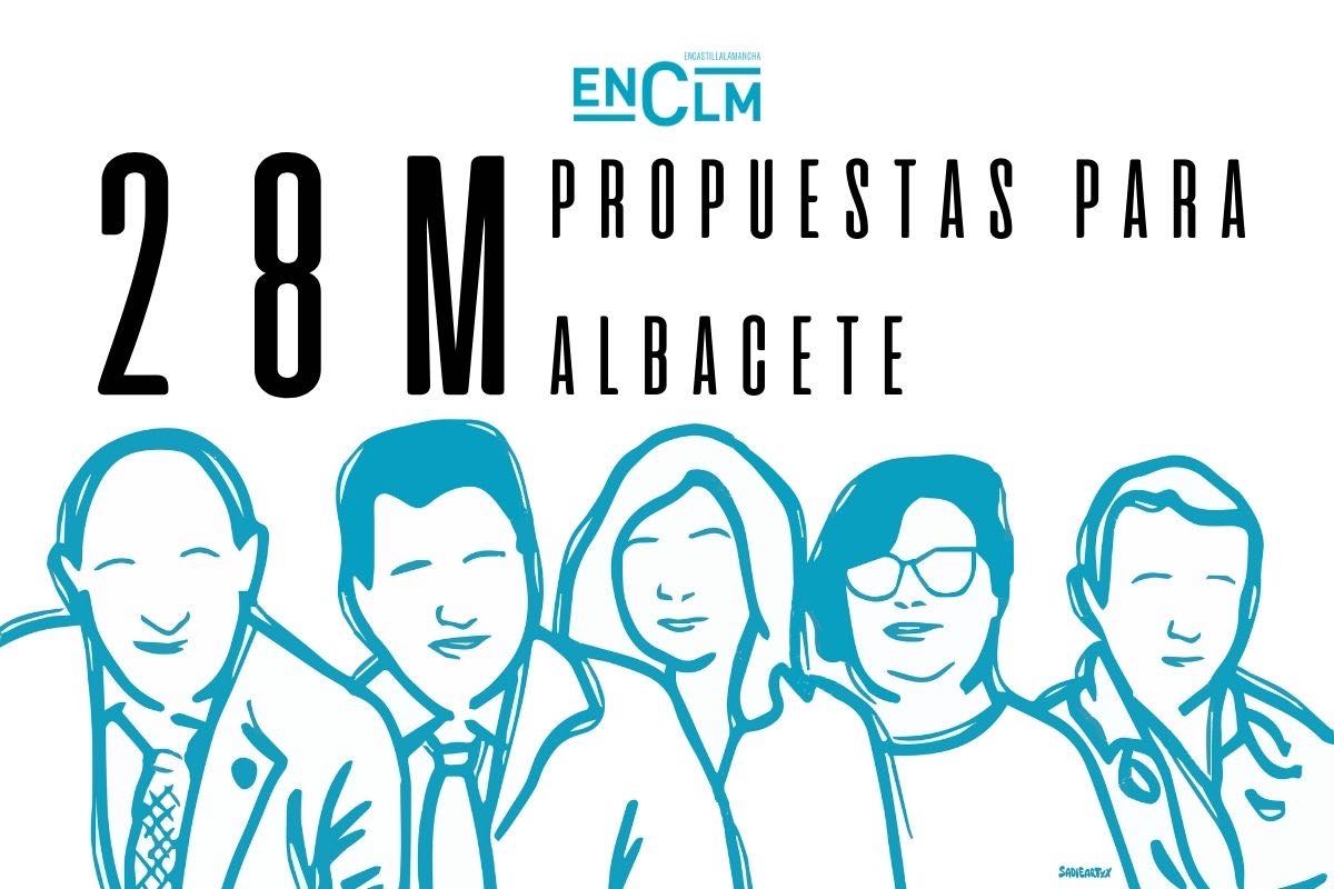 Candidatos a la Alcaldía de Albacete. Ilustración: Sara Espejel.