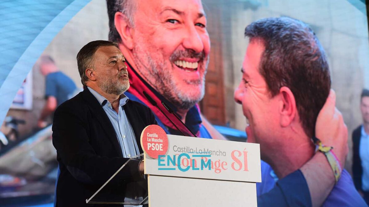 Darío Dolz, durante el mitin de cierre de campaña del PSOE en Cuenca