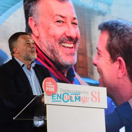 Darío Dolz, durante el mitin de cierre de campaña del PSOE en Cuenca