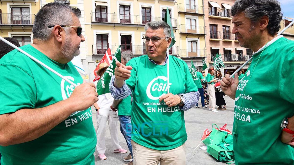 En la foto, concentración de funcionarios de Justicia en Toledo en 2023.