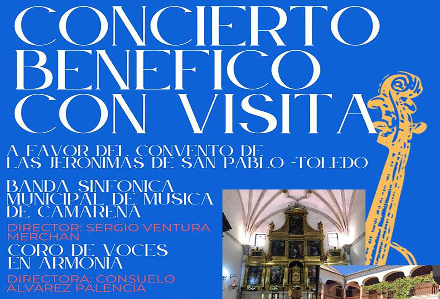 Cartel del concierto del 5 de mayo por el convento de San Pablo de Toledo