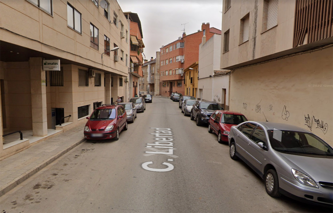 Calle Libertad, en Manzanares.