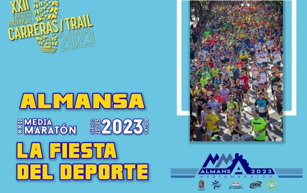 Cartel del Medio Maratón de Almansa.
