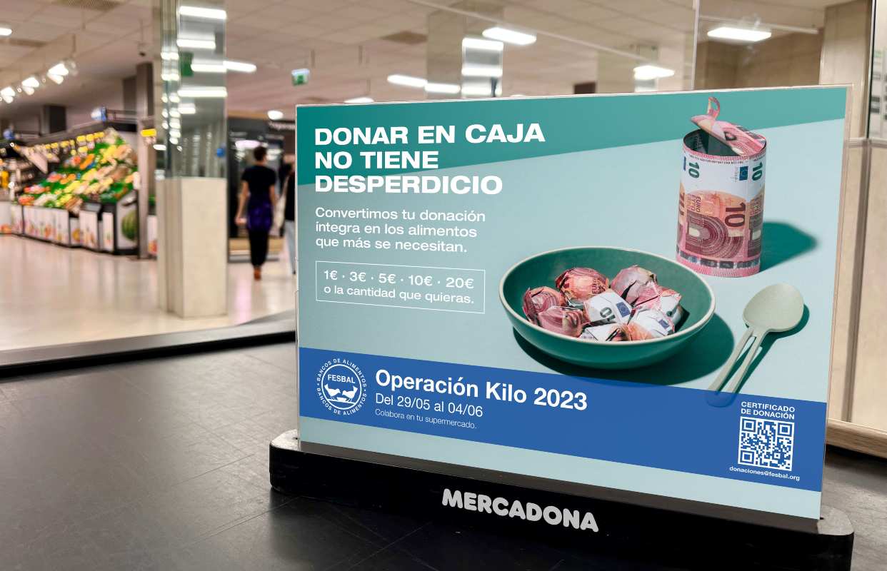 Hasta el 4 de junio Mercadona recogerá donaciones para el Banco de Alimentos.