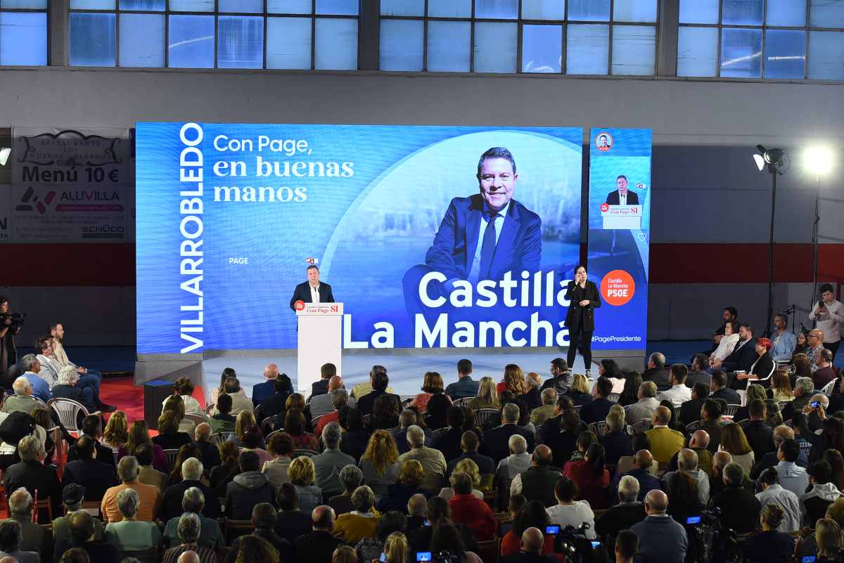 Mitin del PSOE en Villarrobledo, con más de 500 personas.